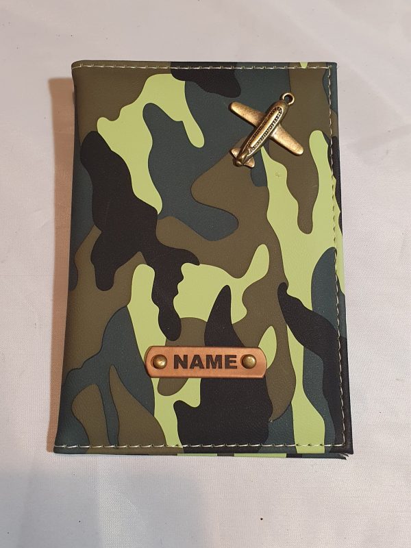 Passport Cover Single Camouflage PU Leather