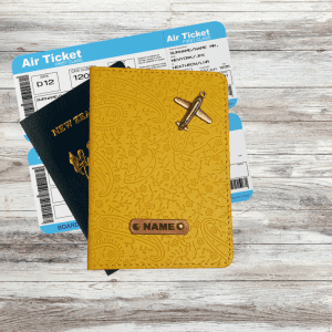Passport Cover Single Leaves & Petals (PU Leather)