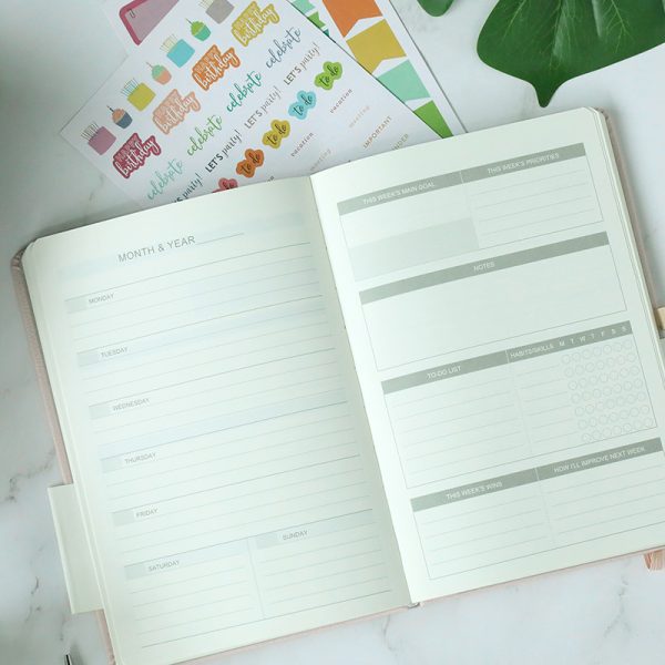 Weekly and Monthly Undated Planner