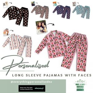 Long Sleeve Pajamas with Faces