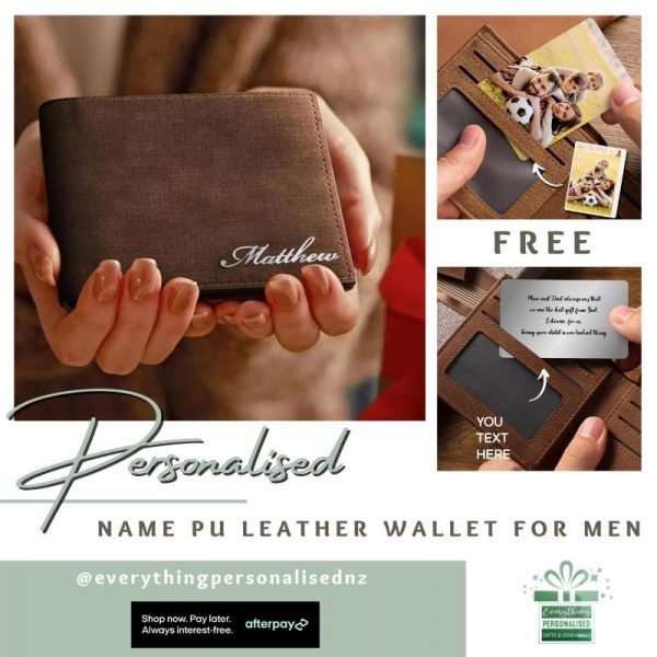Name PU Leather Wallet
