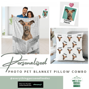 Photo Pet Blanket Pillow Combo