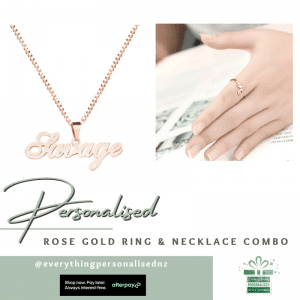 Rose Gold Ring & Necklace Combo