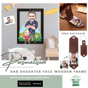 Dad Daughter Frame Keychain Combo