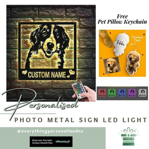 Pet Photo Metal Sign LED Light