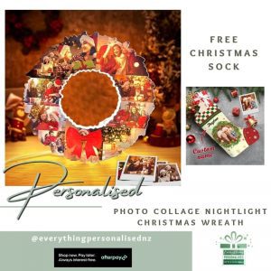 Photo Collage Nightlight Christmas Wreath